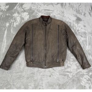 Vintage Hein Gericke Leather Jacket Size 32W Cafe Racer Bomber Insulated Biker